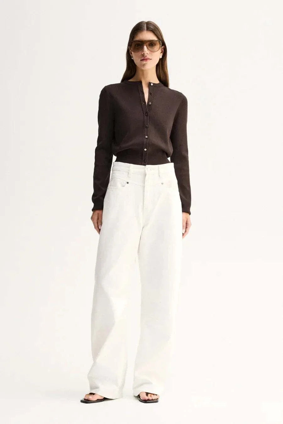 Elka Collective Penny Knit Cardigan Chocolate