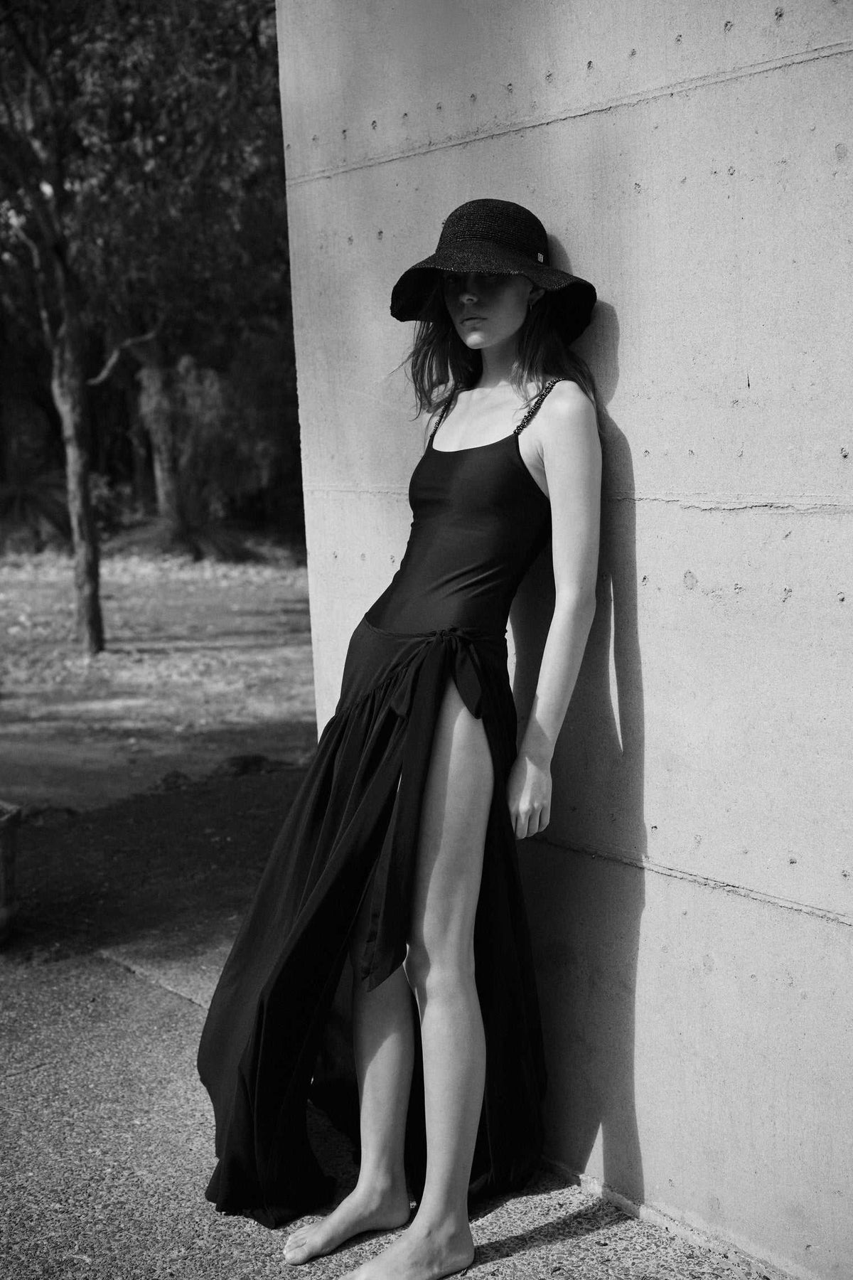 C.Design Resort Wrap Skirt Black