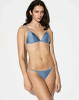 C.Design String Brief No Buckle Steel Blue Shimmer