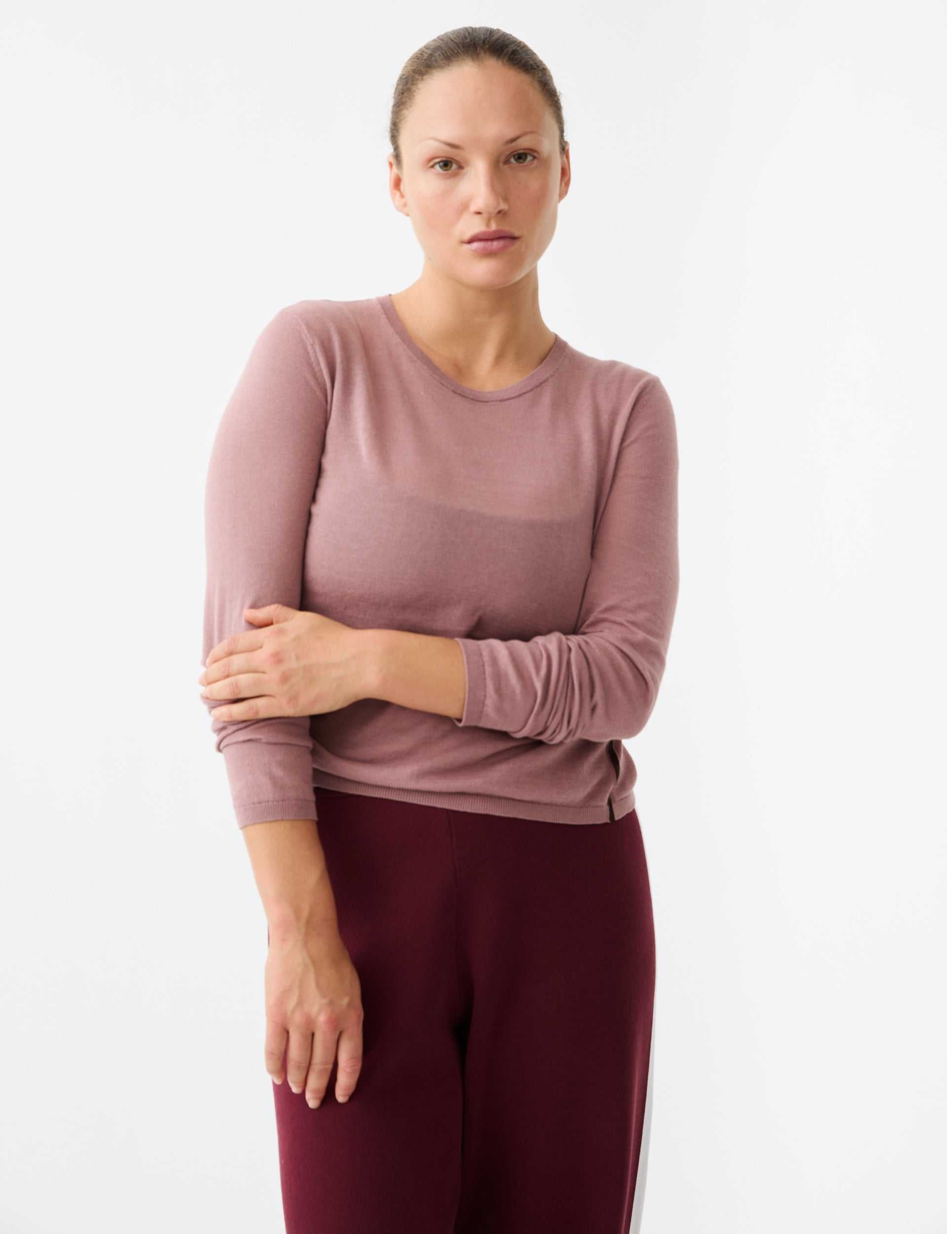 Nagnata Essentials Long Sleeve Top Rose