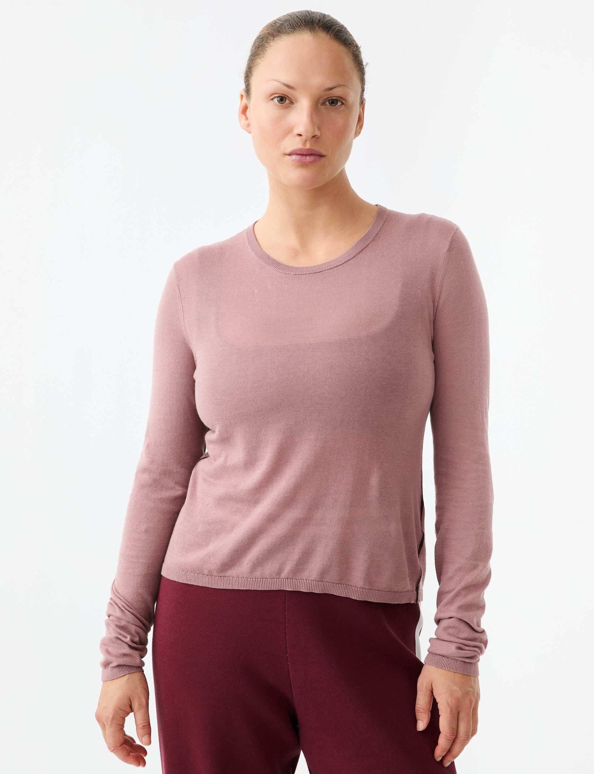 Nagnata Essentials Long Sleeve Top Rose