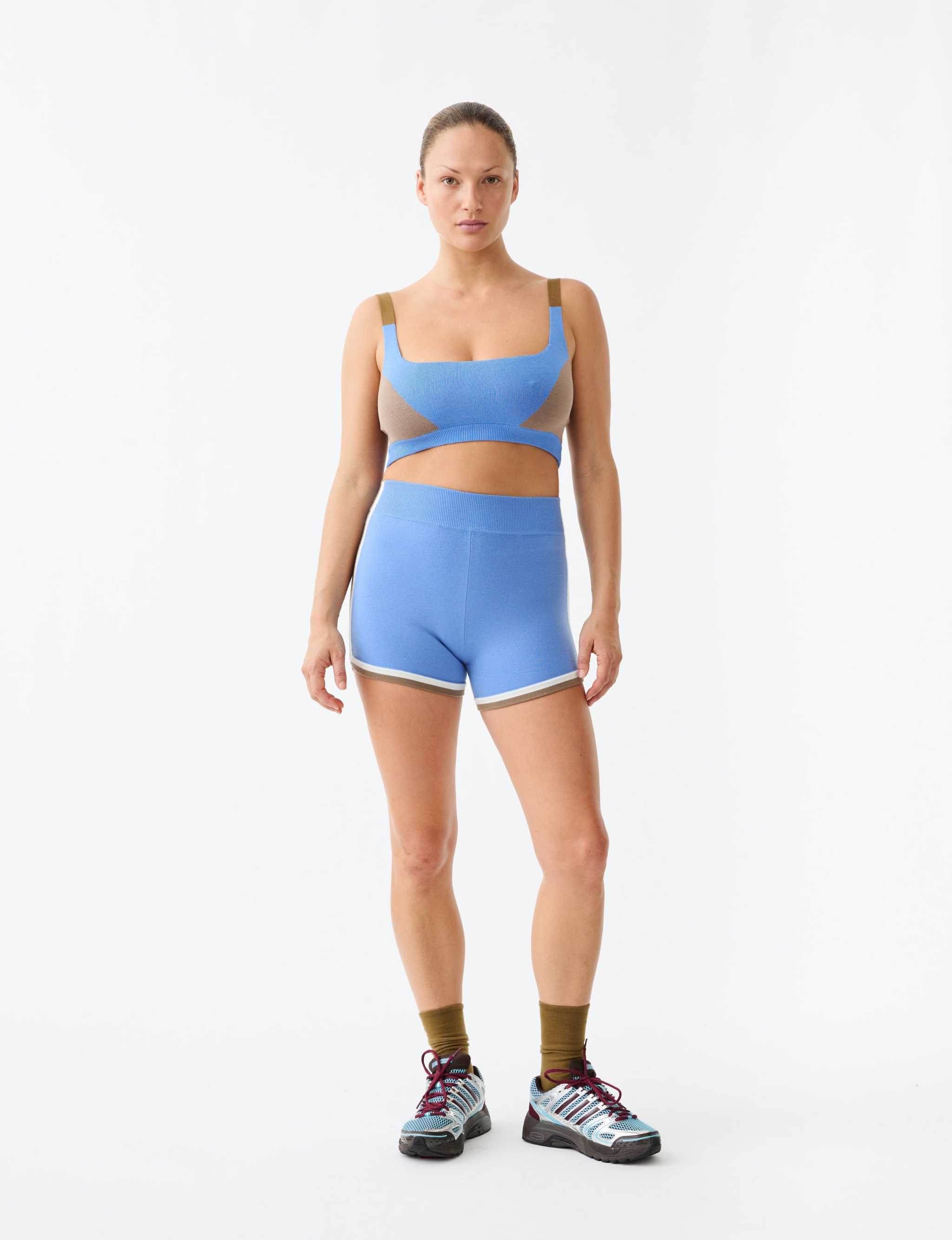 Nagnata Organic Colour Block Bralet Sky