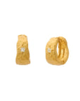 Murkani Cosmic Love Small Huggie White Topaz Gold Plated