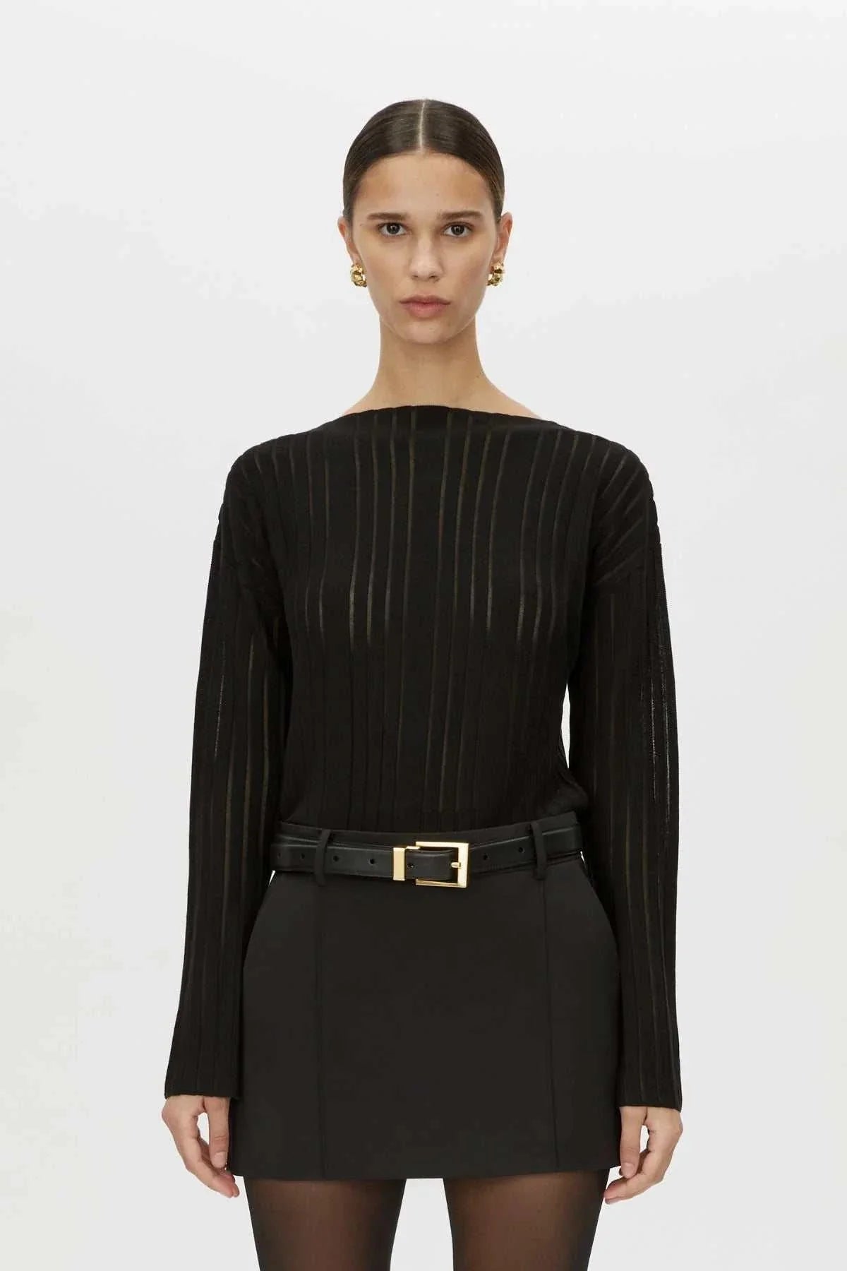 Camilla and Marc Daniella Knit Top Black