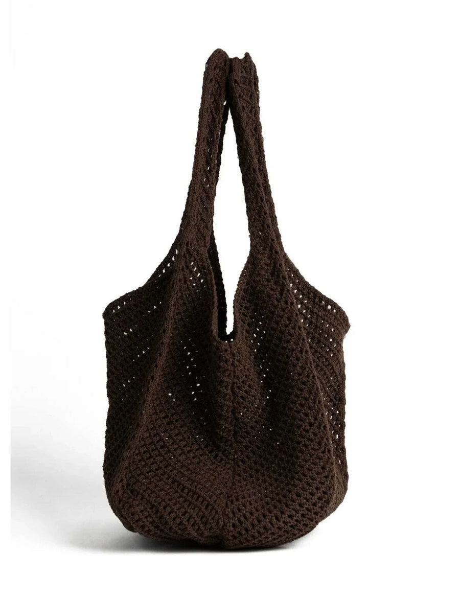 La Tribe Crochet Tote Coffee