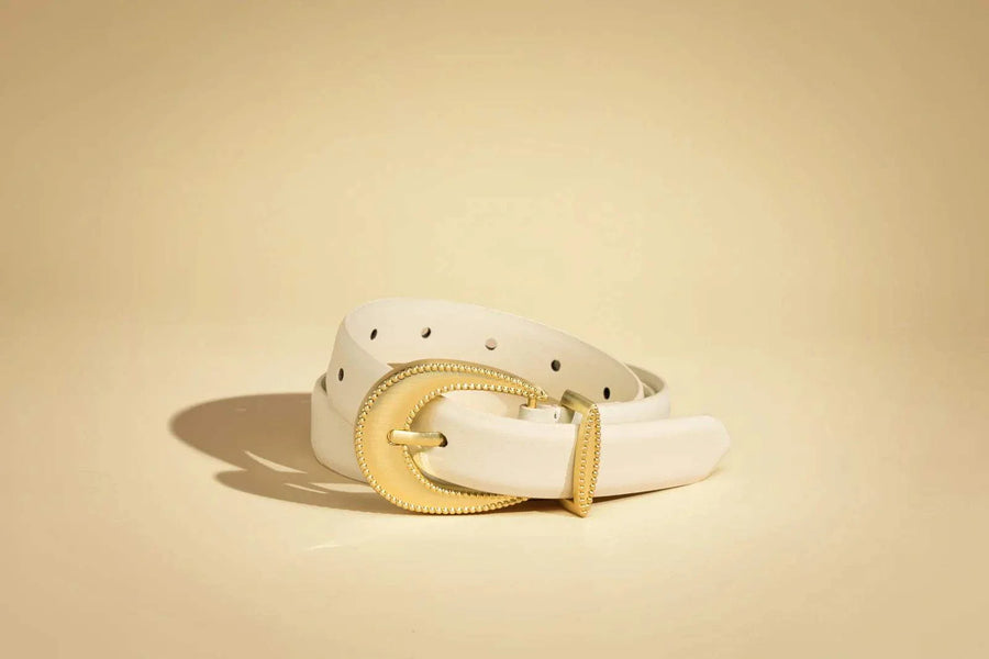 Sancia The Mazara Belt Ecru
