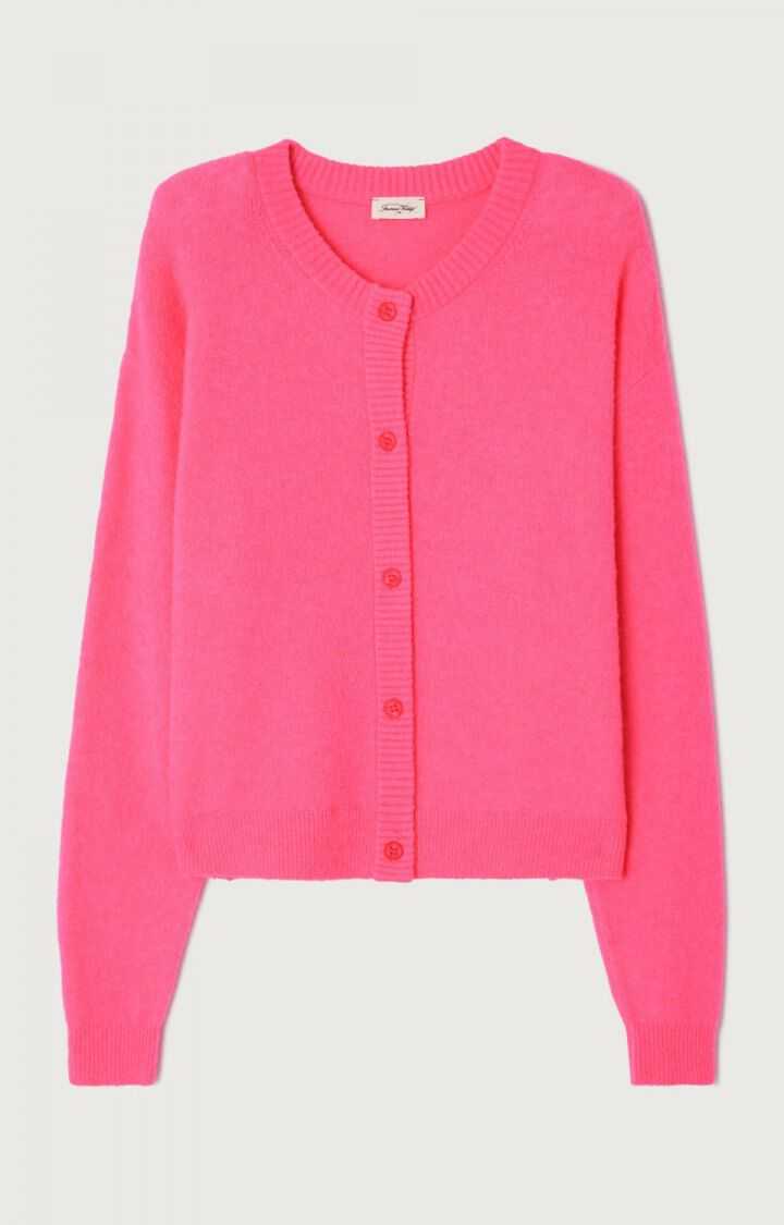 American Vintage Damsville Womens Cardigan Fluo Pink