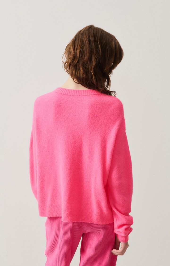 American Vintage Damsville Womens Cardigan Fluo Pink