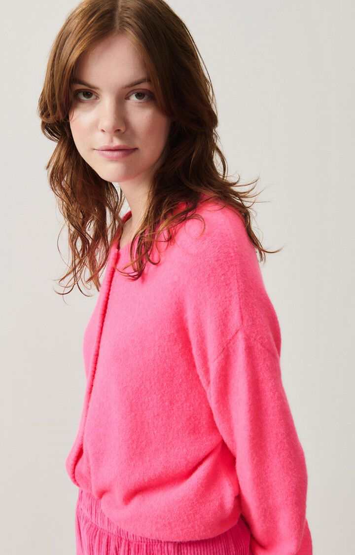 American Vintage Damsville Womens Cardigan Fluo Pink