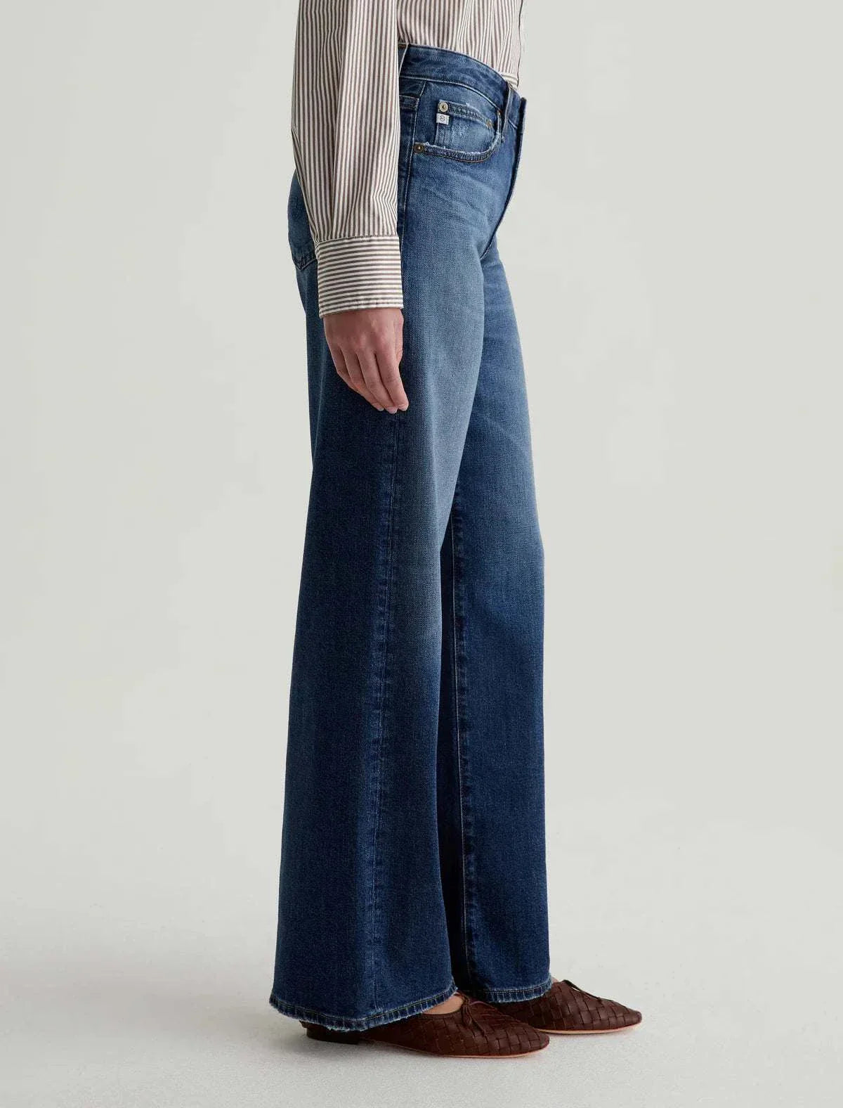 AG Adria Low Rise Wide Leg Denim