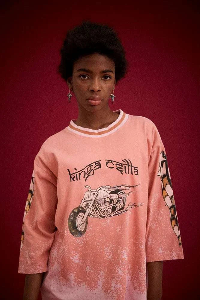 Kinga Csilla Faded Coral Desert Racer Tee