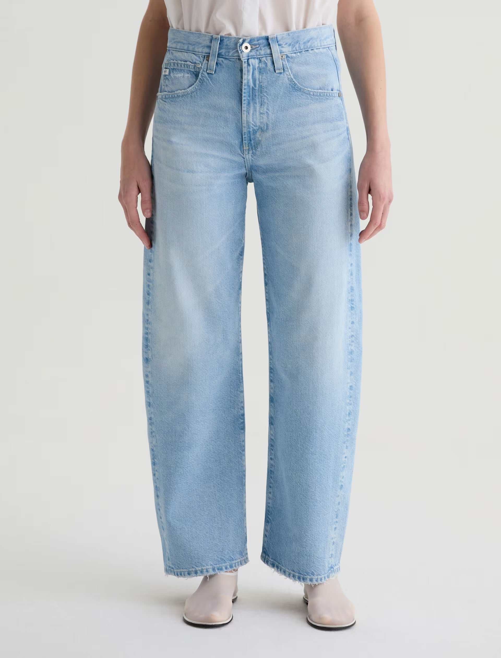 AG Hattie High Rise Barrel Allusion Destructed