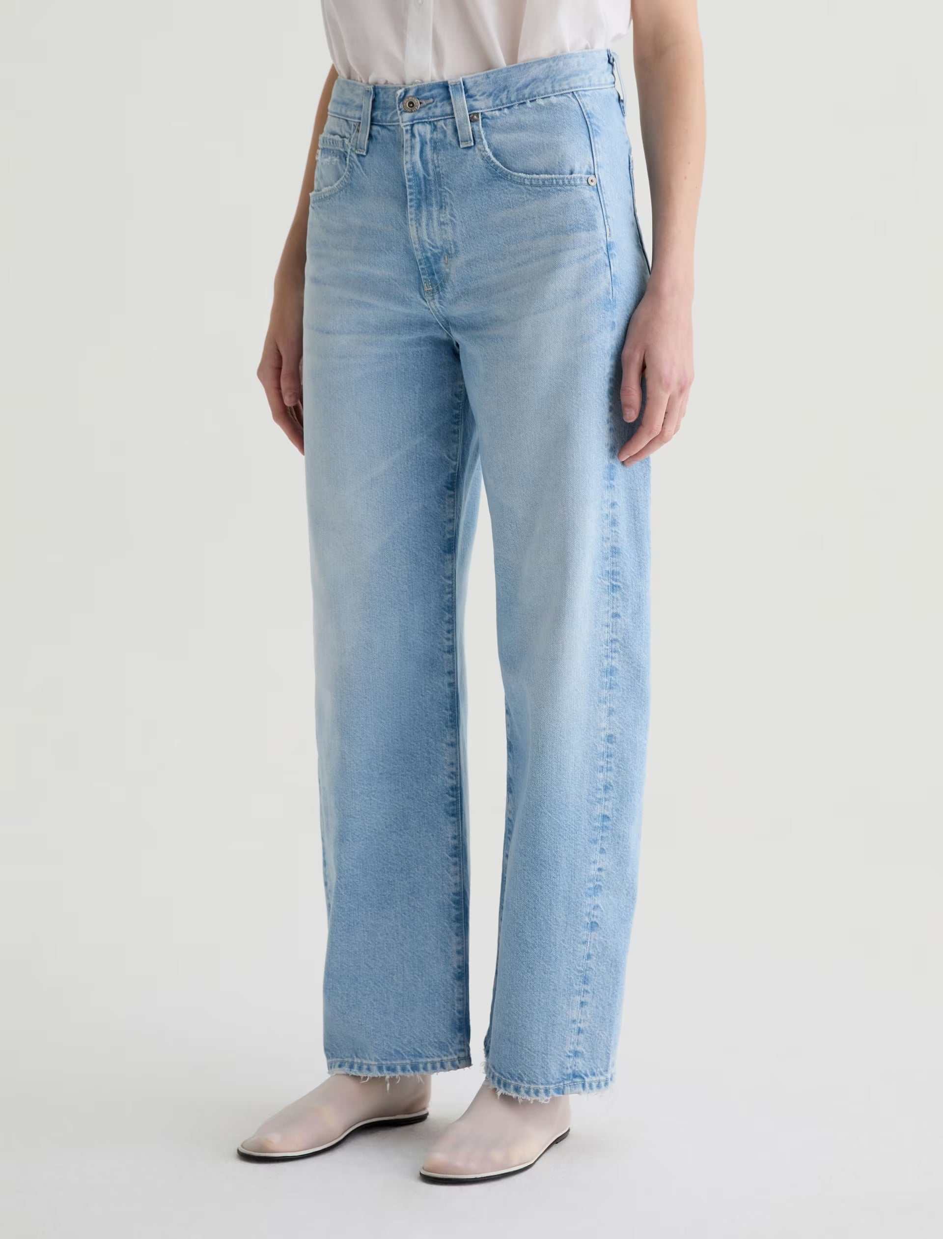 AG Hattie High Rise Barrel Allusion Destructed