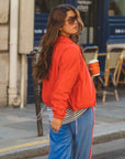 Araminta James Sherpa Zip Through Jacket Red Alert