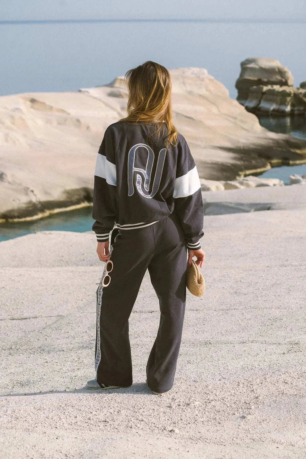 Araminta James AJ Applique Sweatshirt Washed Black