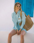 Araminta James AJJA Pocket Shirt Sky Blue
