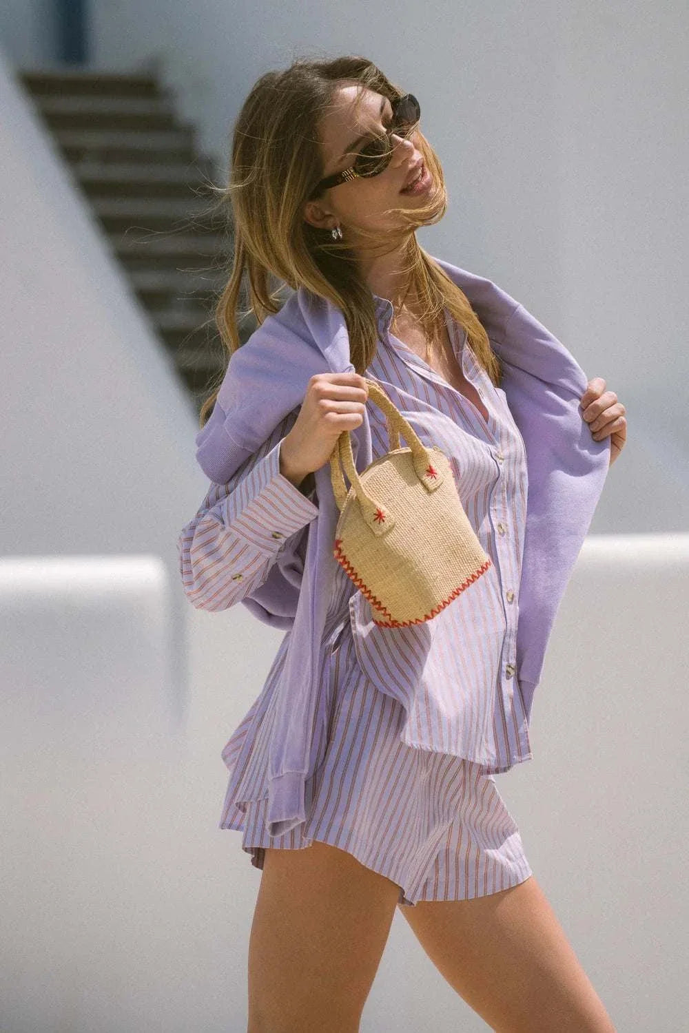 Araminta James Stripe Shirt Lavender