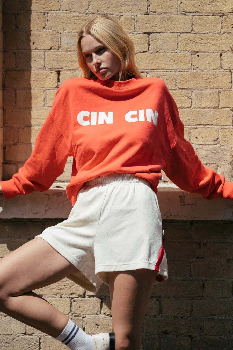 Araminta James Cin Cin Sweatshirt Coral