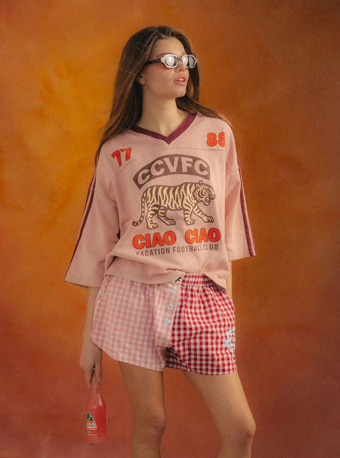 Ciao Ciao Tiger Spirit Club Tee Pink