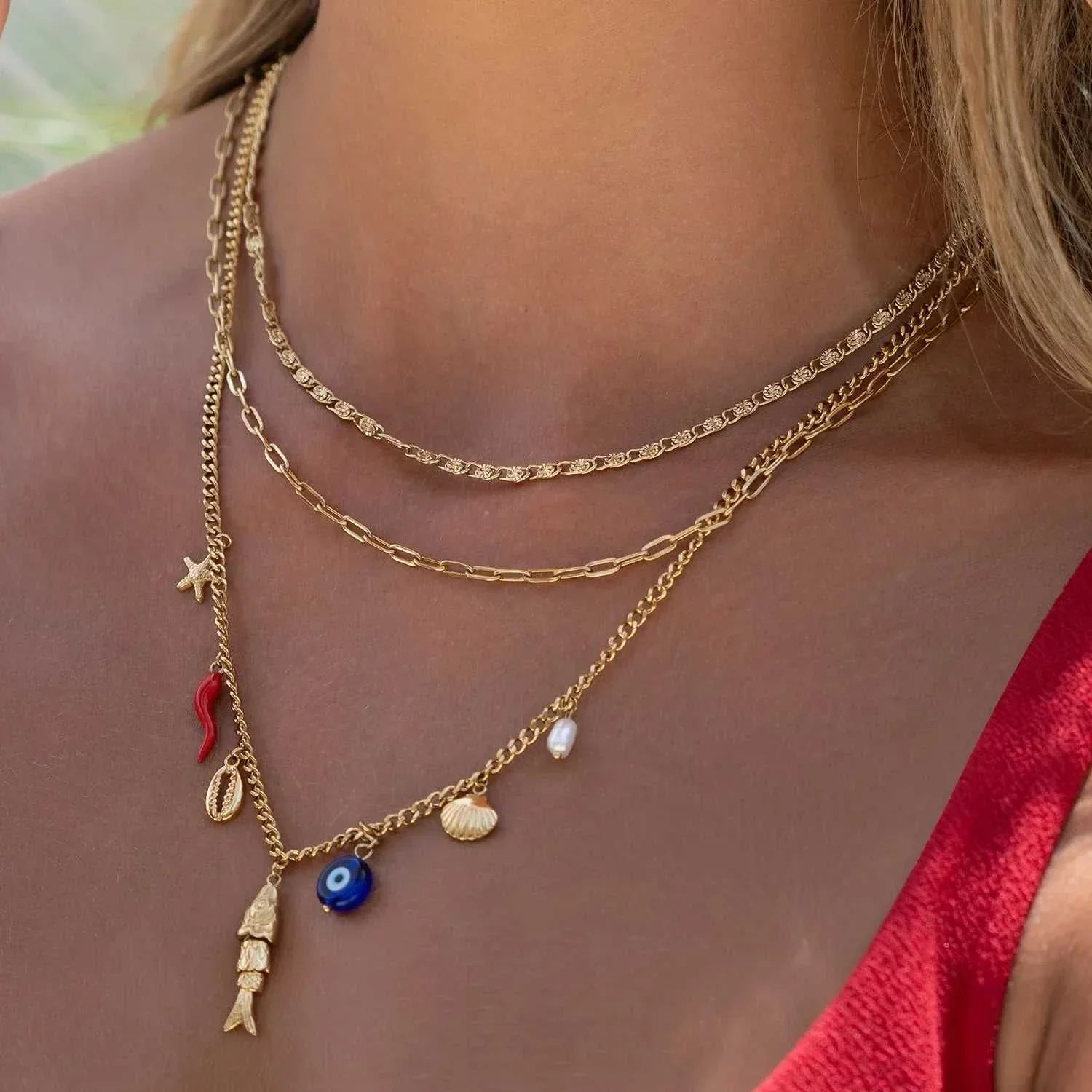 Arms of Eve Dragon Gold Chain Necklace