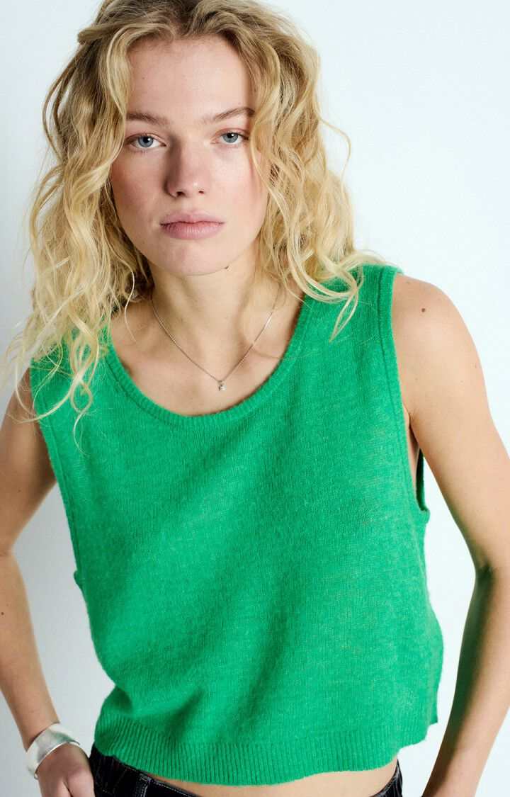 American Vintage Womens Vest Dumy Green Melange