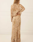 Spell Damask Long Sleeve Blouse Chai