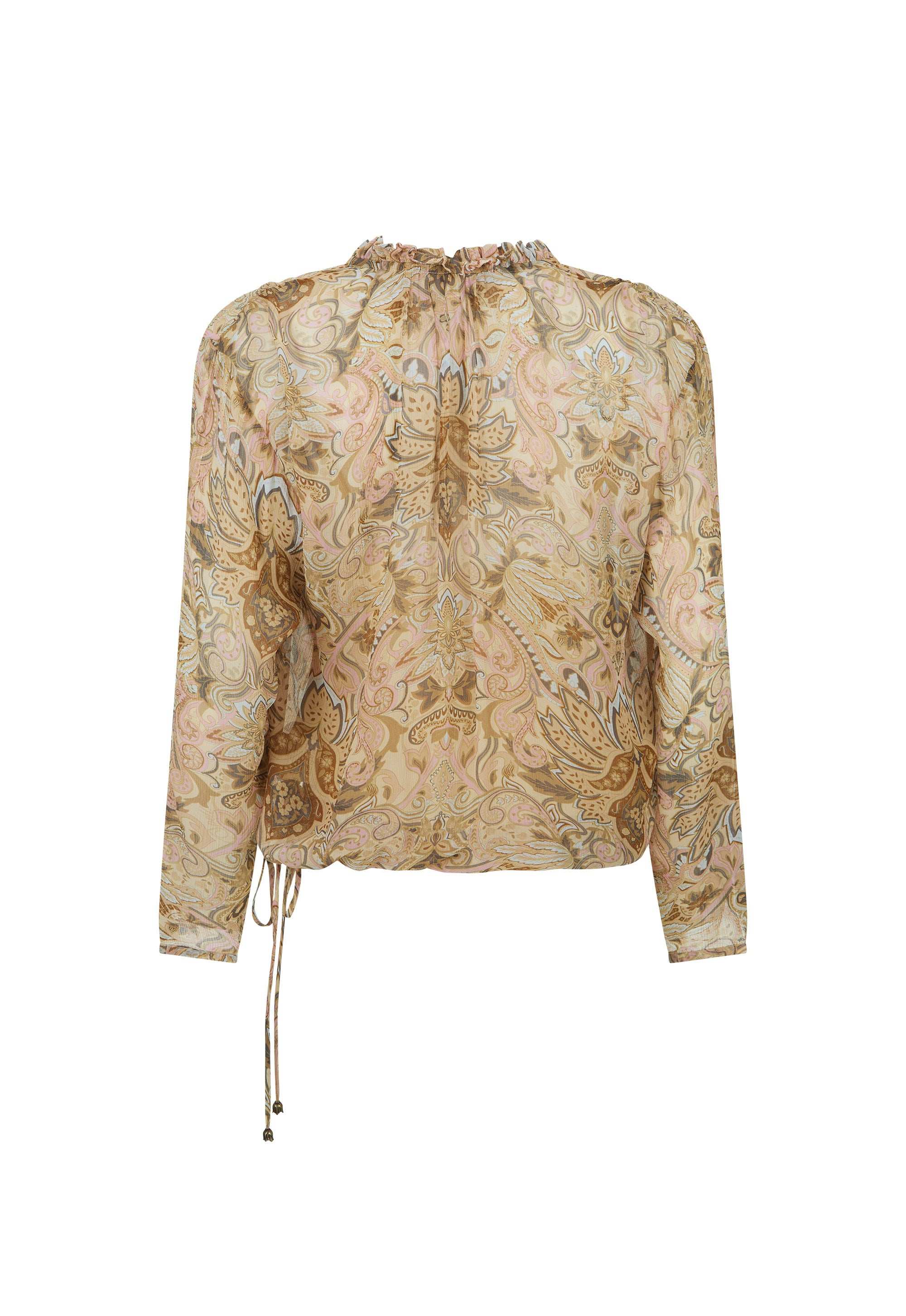 Spell Damask Long Sleeve Blouse Chai