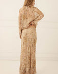 Spell Damask Ruffle Skirt Chai