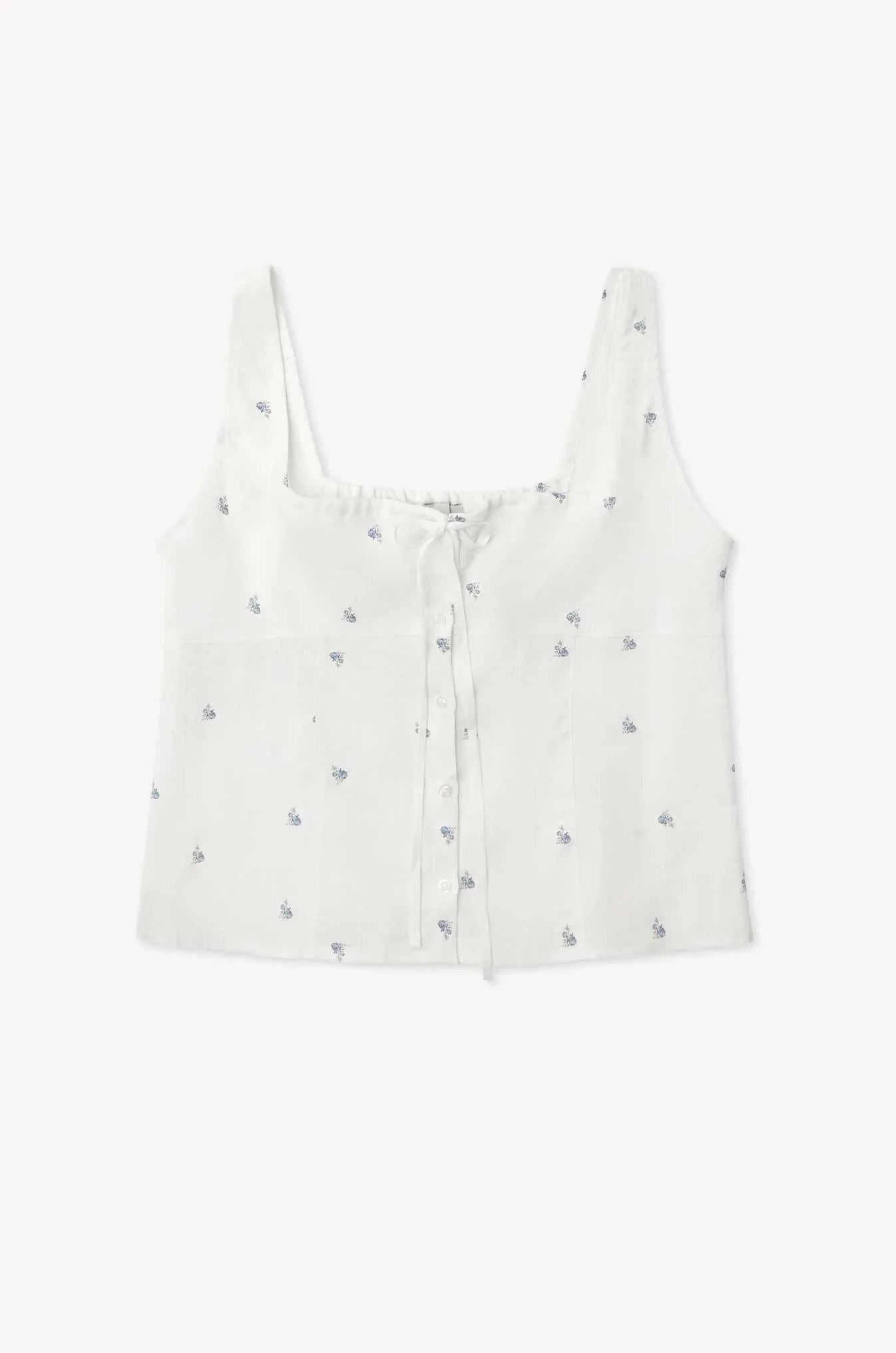 Deiji Studios Relax Short Set Floral Blue