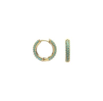 Misuzi Dilion Nina Pave Hoop 18kt Gold Plated