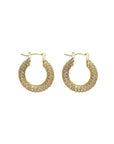 Misuzi Dilion Nicola Pave Hoops 18kt Gold Plated