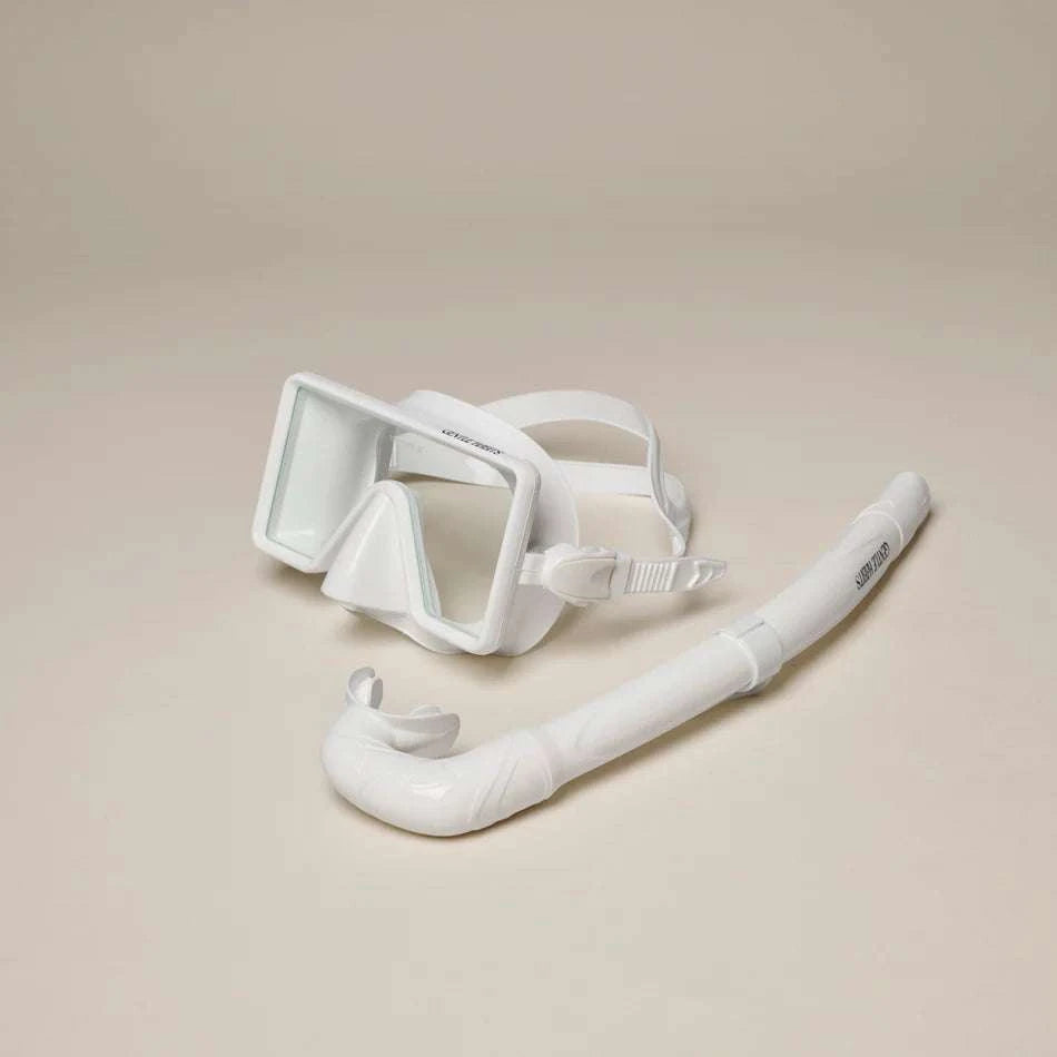 Gentle Habits Barbados Dive Mask and Snorkel Set White