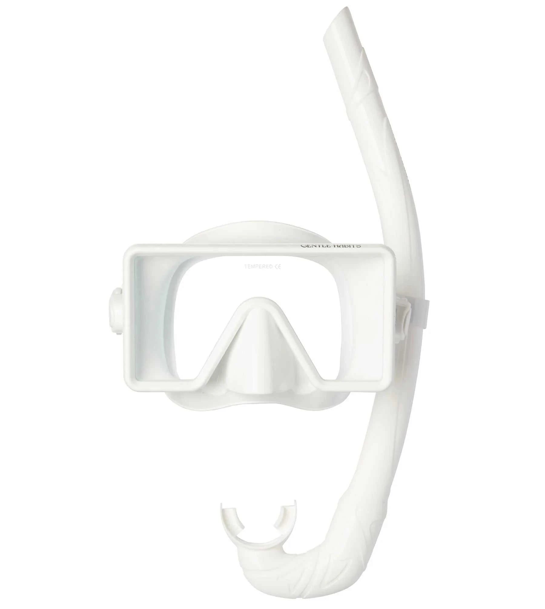 Gentle Habits Barbados Dive Mask and Snorkel Set White