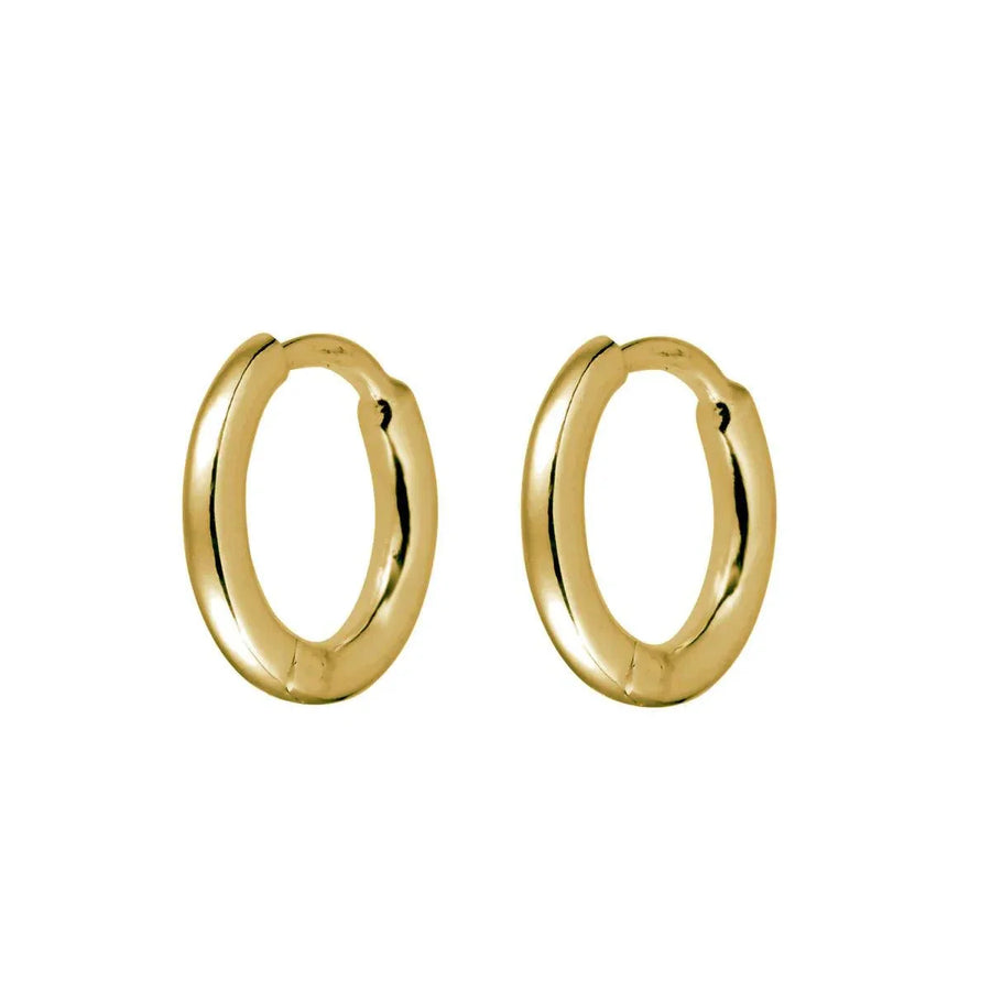 Midsummer Star Delicate Round Huggie 11mm Vermeil Gold