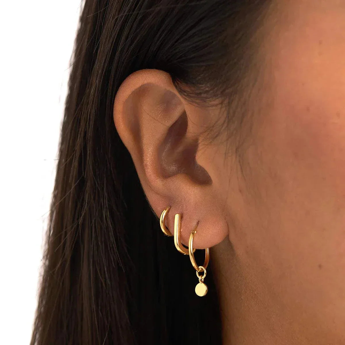 Midsummer Star Delicate Round Huggie 11mm Vermeil Gold