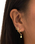 Midsummer Star Delicate Round Huggie 11mm Vermeil Gold