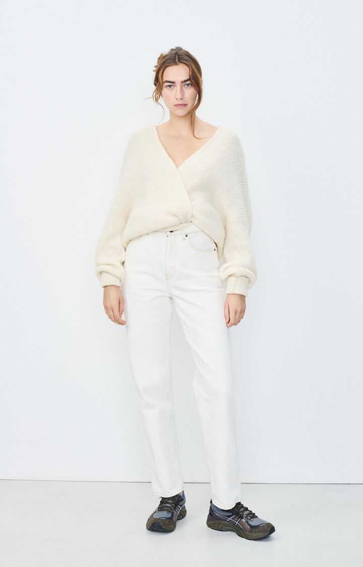 American Vintage East Womens Cardigan Melange Pearl