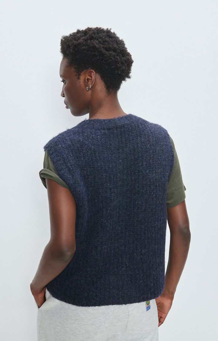 American Vintage Cardigan East Navy Mouline