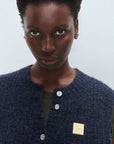 American Vintage Cardigan East Navy Mouline