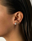 De Sur Molten CZ Earrings Gold