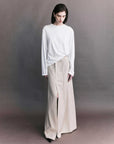 Courtney Zheng Elena Pima Cotton Long Sleeve Top White