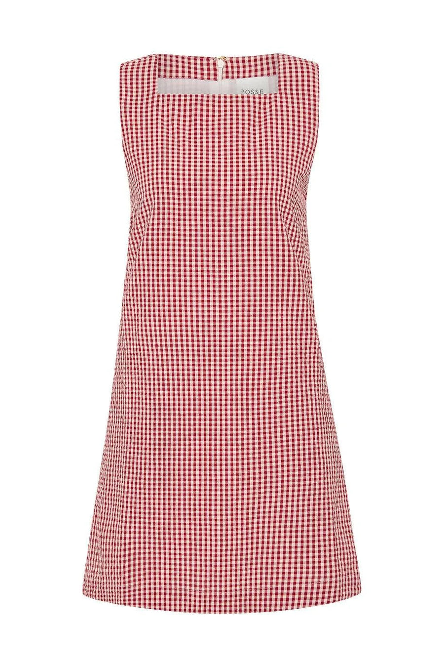 Posse Emma Shift Mini Dress Red Gingham