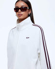 Ena Pelly Valentina Jersey Zip Through Cream Burgundy