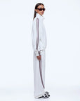 Ena Pelly Valentina Jersey Zip Through Cream Burgundy