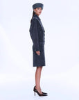 Ena Pelly Emma Utility Suede Jacket Vintage Black
