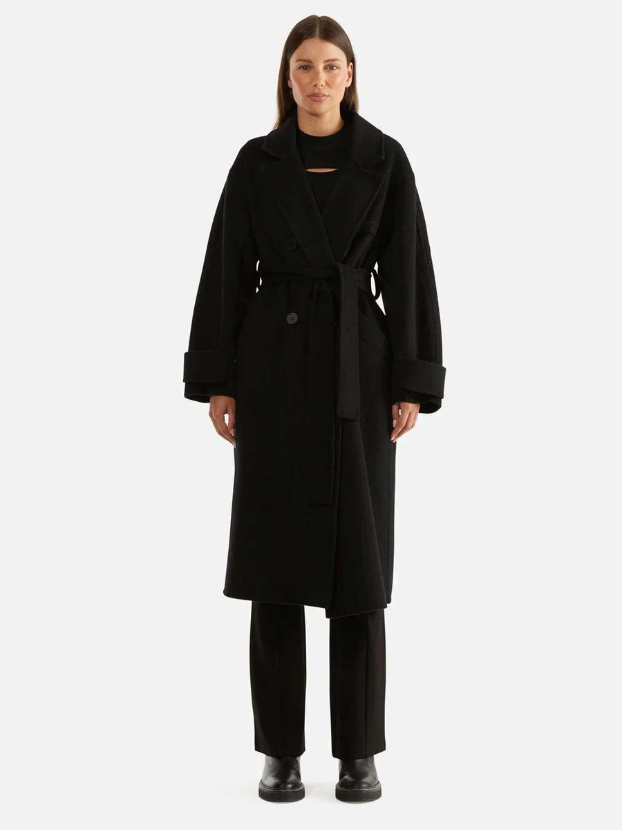 Ena Pelly Cecilia Wool Coat Black