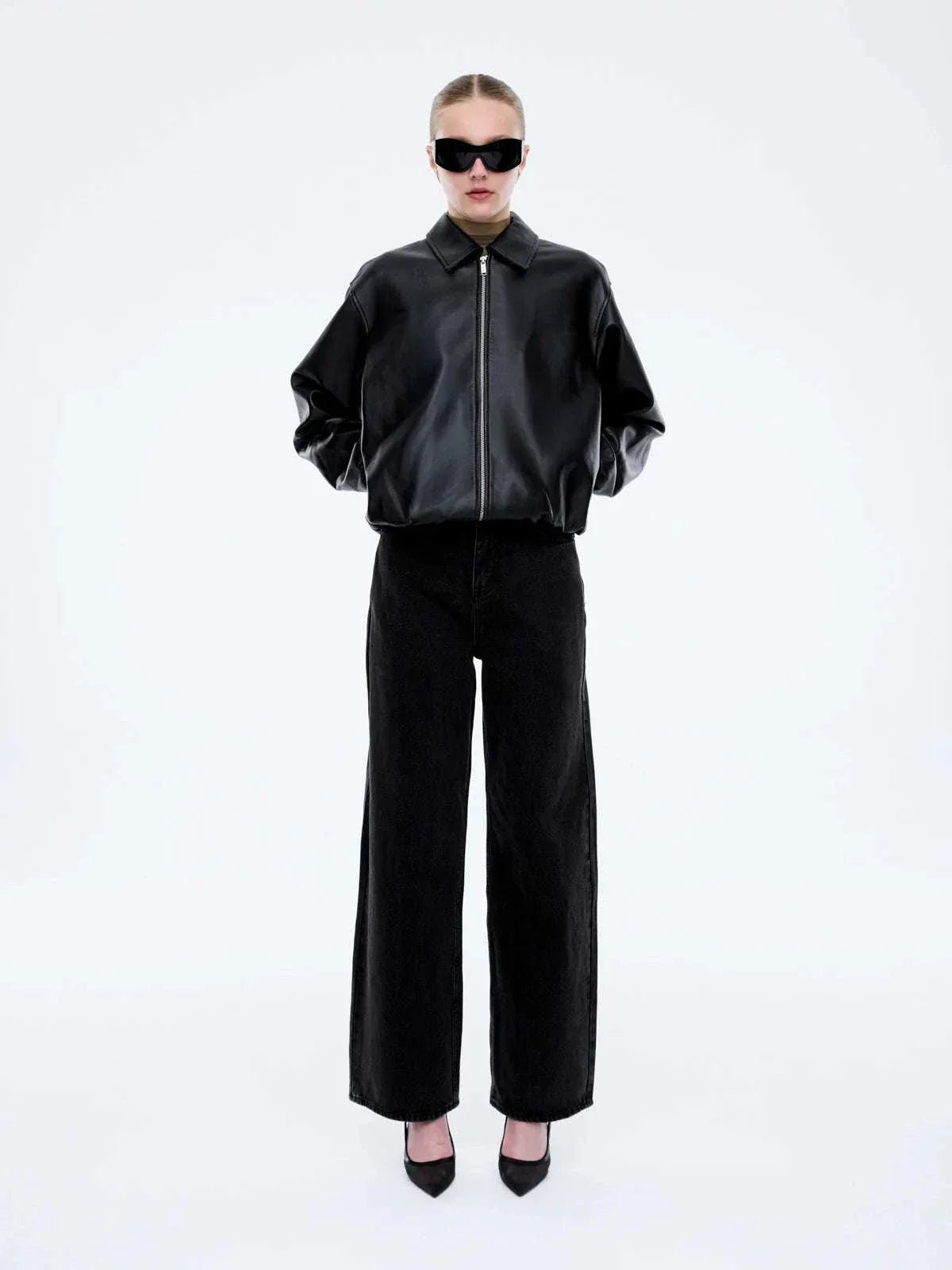 Ena Pelly Arizona Leather Jacket Black