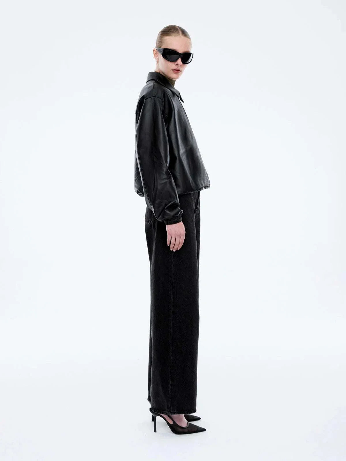 Ena Pelly Arizona Leather Jacket Black