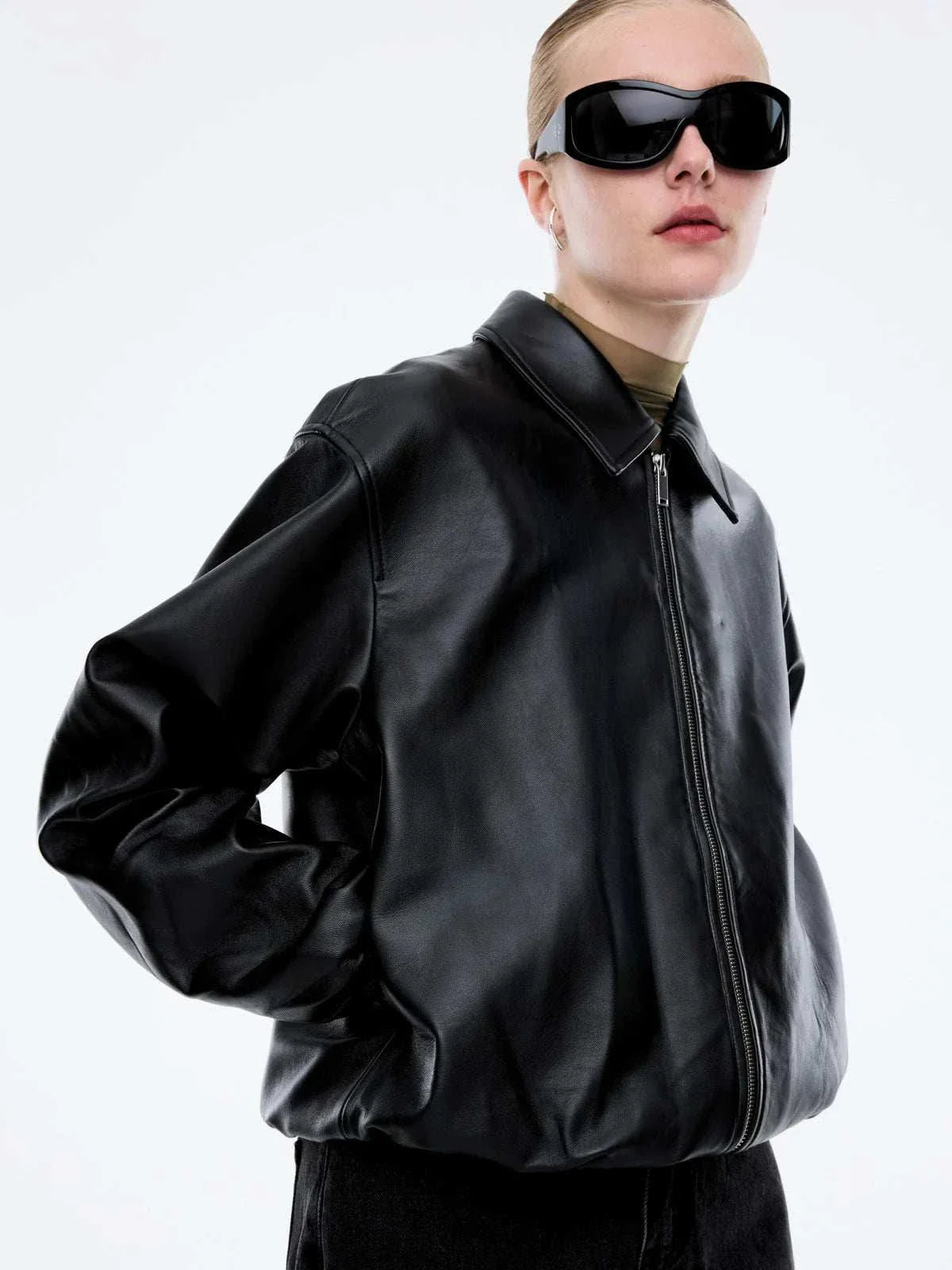 Ena Pelly Arizona Leather Jacket Black