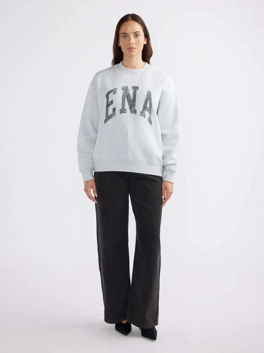 Ena Pelly Lilly Oversized Sweater College Mid Grey Marle